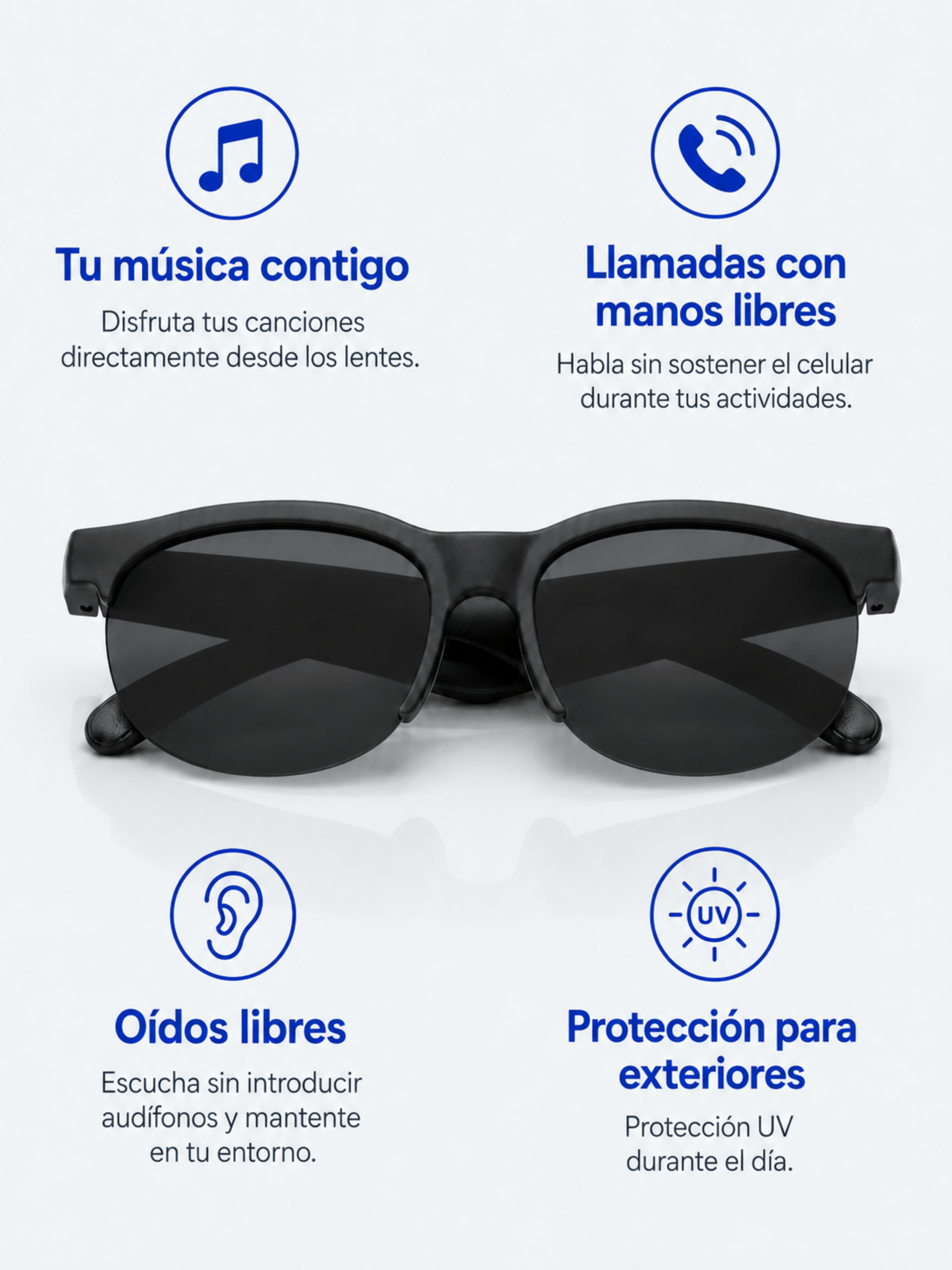 Lentes Inteligentes - Audio & Microfono (Nueva Generación)