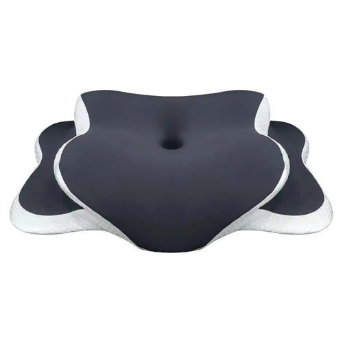 Dual Height Memory Foam Cervical Pillow with Armrest Grooves for Neck Pain Relief Ergonomic Orthopedic Support Side Back Sleeper